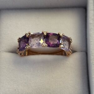 Effy multicolor amethyst and rose Gold Women's Ring